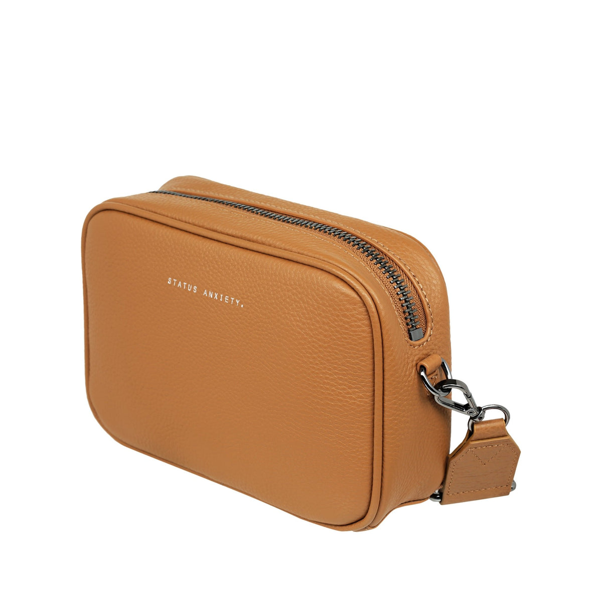 Plunder in Tan with Branded Webbing Strap by Status Anxiety - The Stockroom NZ