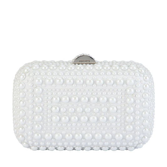 Ari Hotfix Clutch - White - The Stockroom NZ