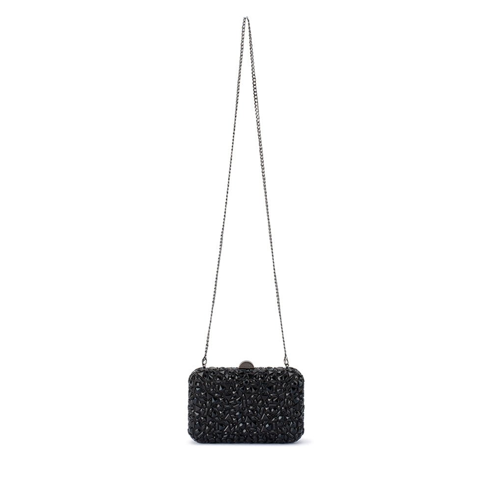 Crystal Rocks Aviva Aviva Crystal Clutch Black – The Stockroom NZ
