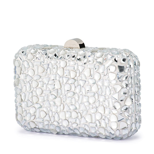 Aviva Crystal Clutch Silver – The Stockroom NZ