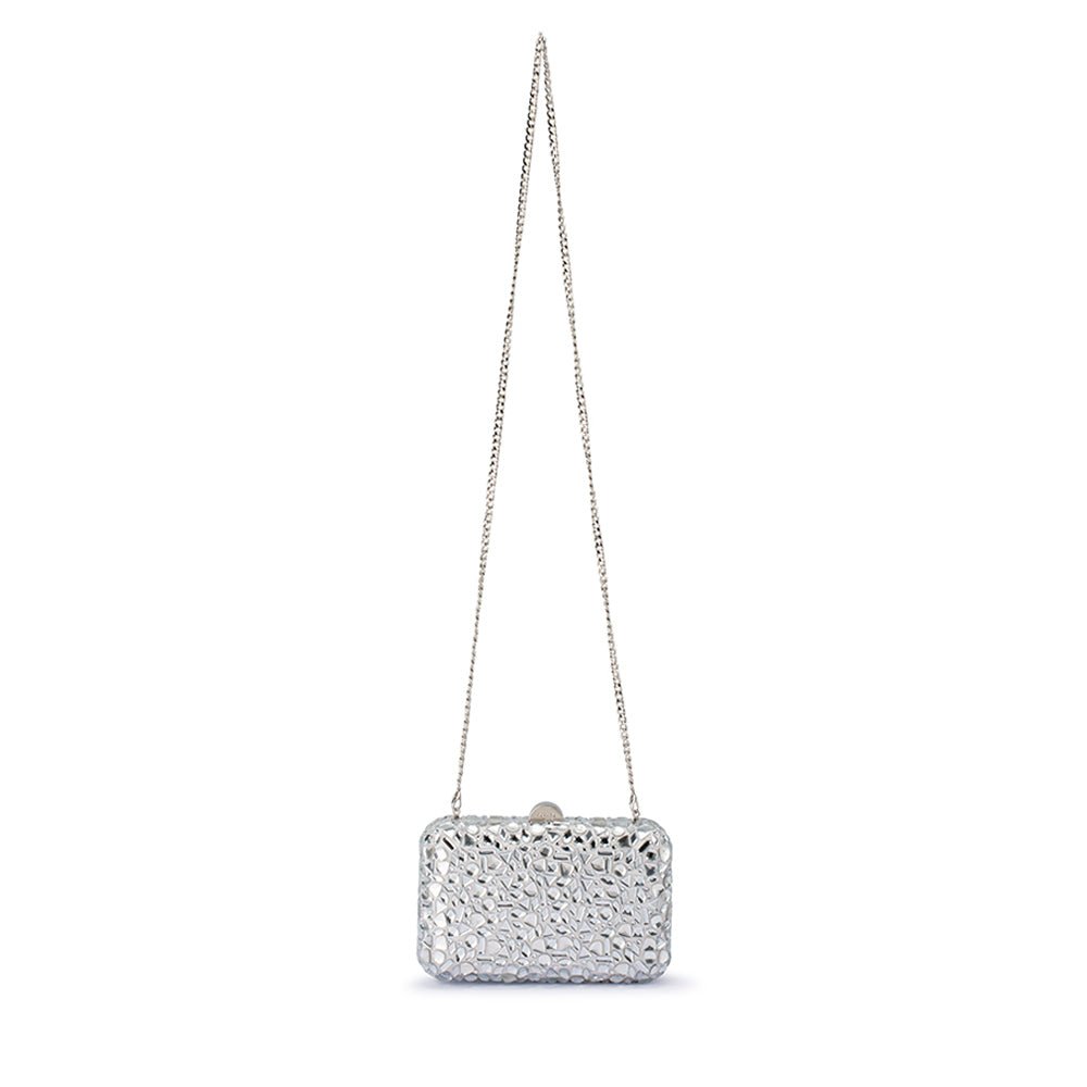 Crystal Rocks Aviva Aviva Crystal Clutch Silver – The Stockroom NZ