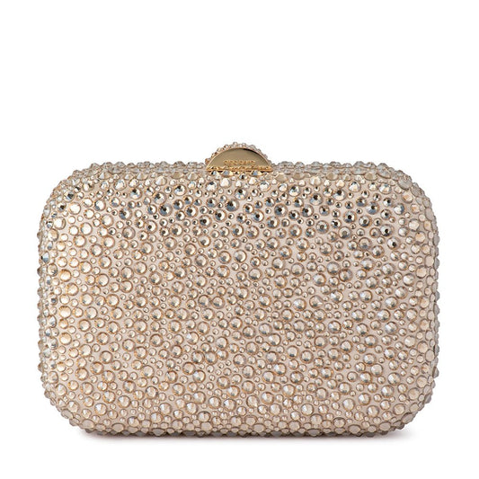 Casey Hot Fix Sparkle Clutch - Champagne - The Stockroom NZ