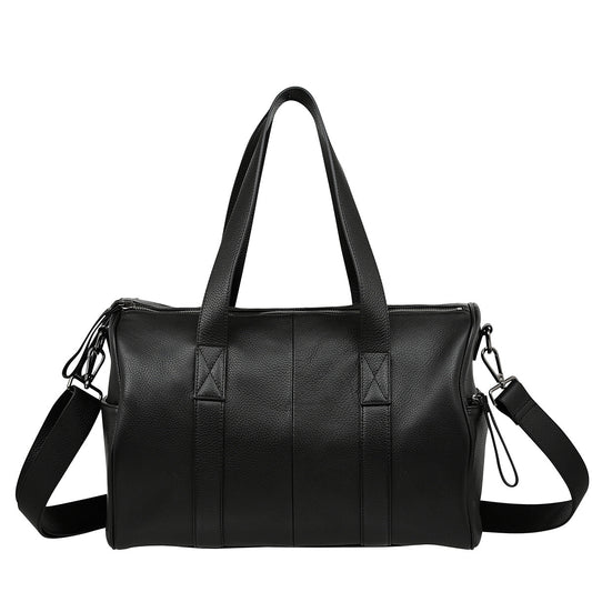 Deep End Bag in Black with Gun Metal Zips by Status Anxiety - The Stockroom NZ