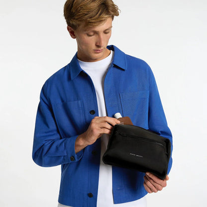 Hunter Recycled Toiletry Bag Medium - Black - The Stockroom NZ