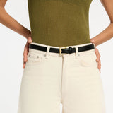 In Your Eyes Belt - Black Nappa/Gold - The Stockroom NZ