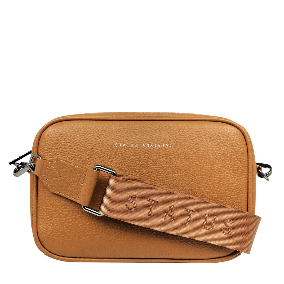 Plunder in Tan with Branded Webbing Strap by Status Anxiety - The Stockroom NZ