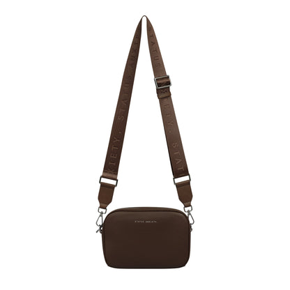 Plunder with Branded Webbed Strap in Cocoa by Status Anxiety - The Stockroom NZ